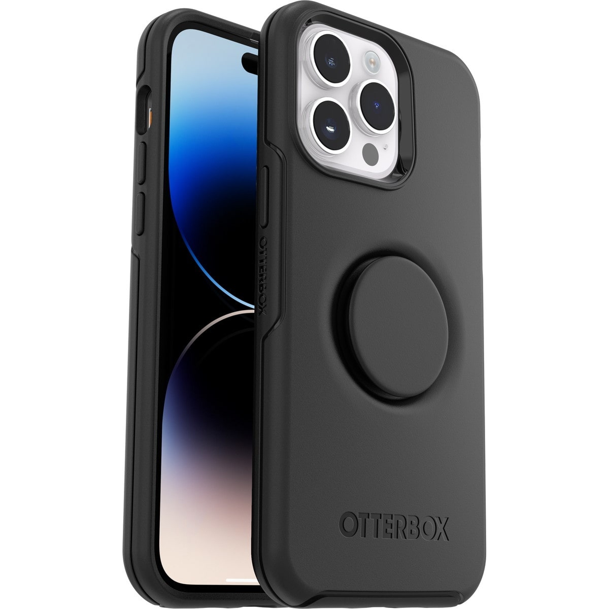 [OUTLET] iPhone 14 Pro Max スマホケース スマホカバー スマホグリップ/スマホスタンド内蔵 Black(ブラック) OtterBox[オッターボックス] OTTER+POP Symmetry[オッター・ポップ シンメトリー] (77-88765)