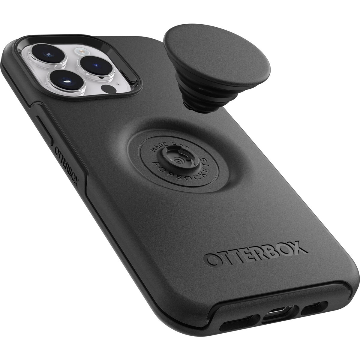 [OUTLET] iPhone 14 Pro Max スマホケース スマホカバー スマホグリップ/スマホスタンド内蔵 Black(ブラック) OtterBox[オッターボックス] OTTER+POP Symmetry[オッター・ポップ シンメトリー] (77-88765)