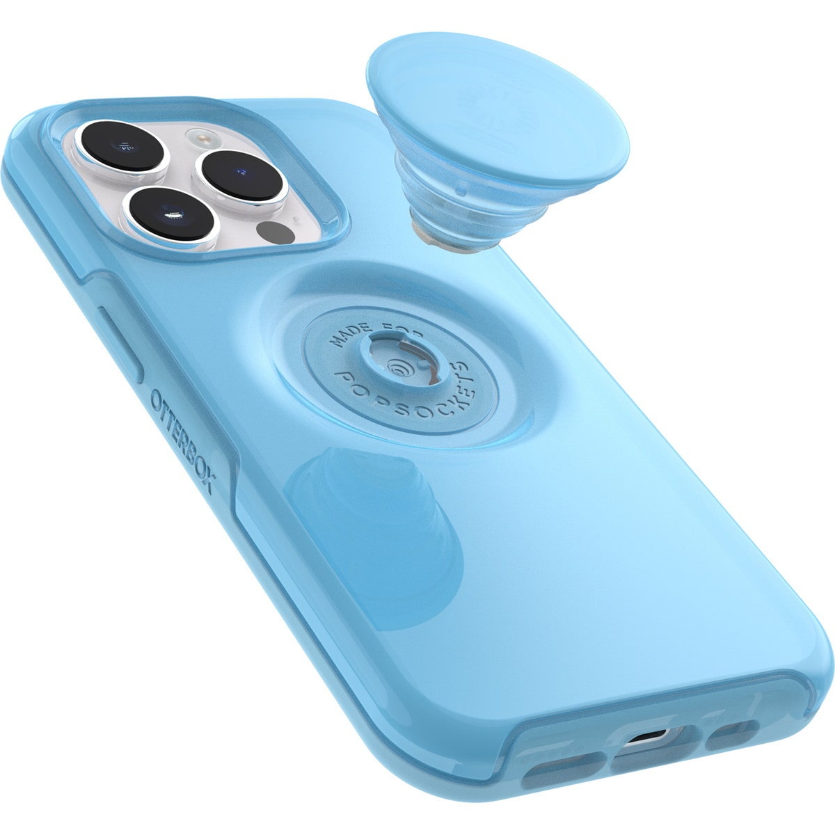 [OUTLET] iPhone 14 Pro スマホケース スマホカバー スマホグリップ/スマホスタンド内蔵 シアン(ブルー) OtterBox[オッターボックス] OTTER+POP Symmetry[オッター・ポップ シンメトリー] (77-88802)