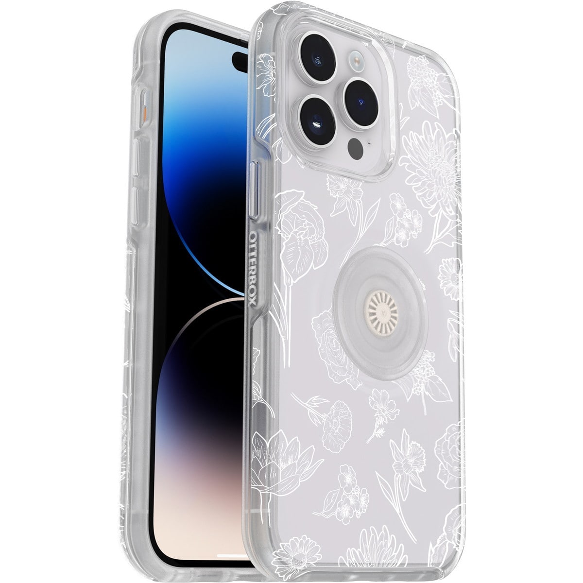 [OUTLET] iPhone 14 Pro Max スマホスマホケース スマホカバー スマホグリップ/スマホスタンドスタンド内蔵 Clear/flower(クリア/フラワー) OtterBox[オッターボックス] OTTER + POP Symmetry[オッター・ポップ シンメトリー] (77-89736)