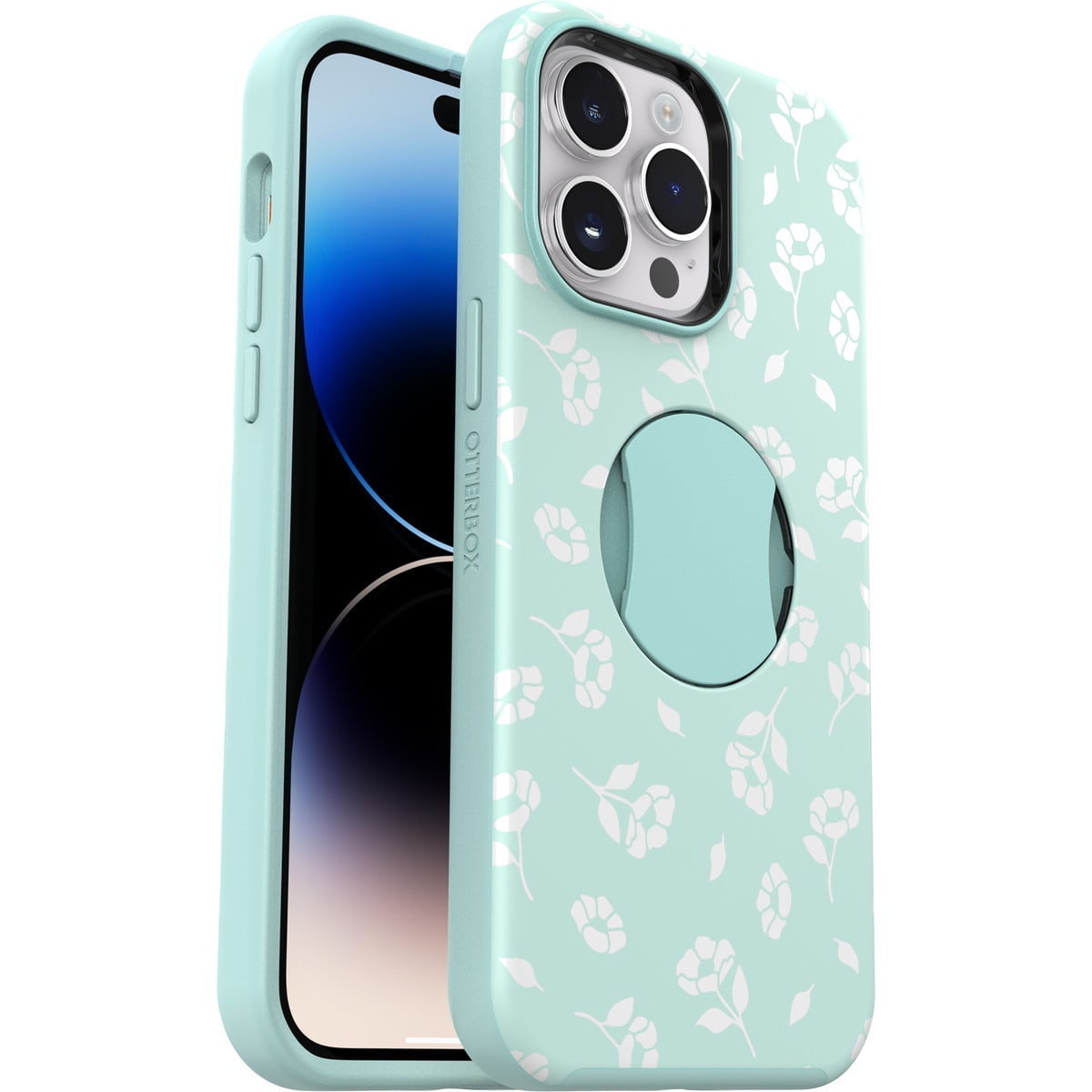 [OUTLET] iPhone 14 Pro Max スマホケース スマホカバー グリップ＆スタンド内蔵 MagSafe対応 耐衝撃 ポピーバイザシー(グリーン/花柄) OtterBox[オッターボックス] OtterGrip Symmetry[オッターグリップ シンメトリー] (77-89899)