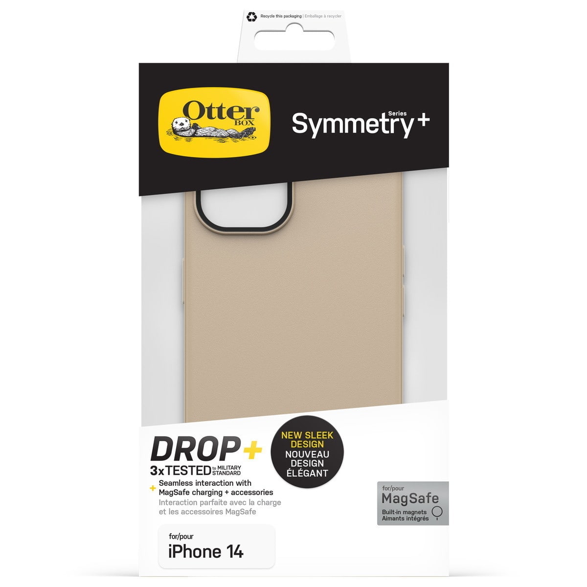 [OUTLET] iPhone 14 スマホケース スマホカバー MagSafe対応 耐衝撃 ドントイーブンチャイ(ベージュ) OtterBox[オッターボックス] Symmetry Plus[シンメトリー プラス] (77-90738)