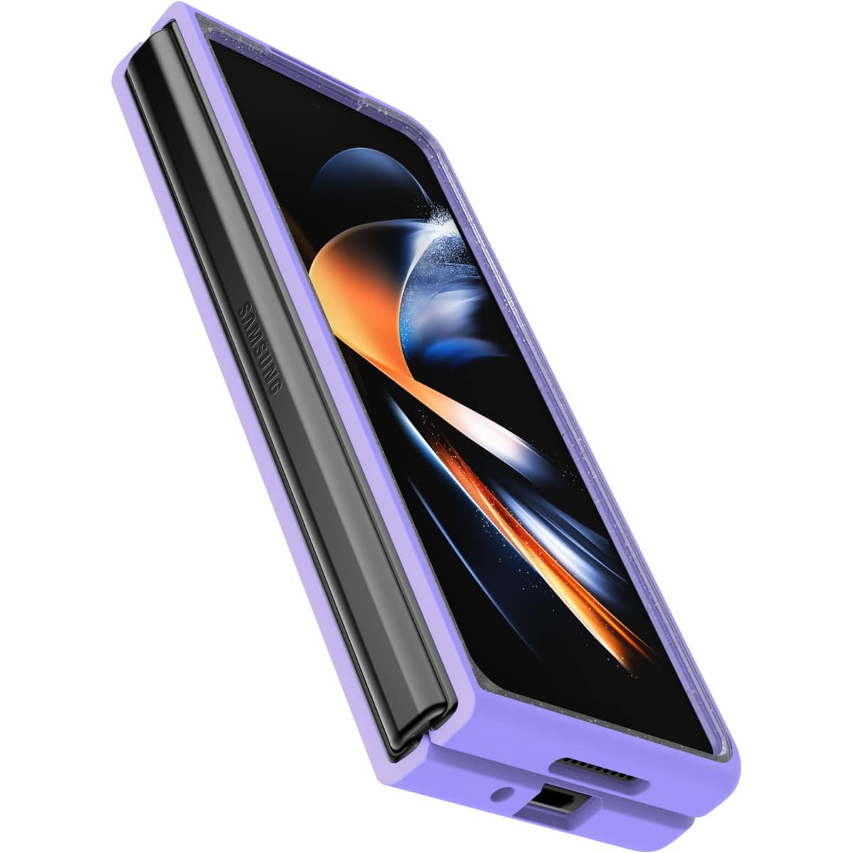 [OUTLET] Galaxy Z Fold4 ケース Thin Flex 耐衝撃 スパークルパープルエクシング OtterBox オッターボックス (77-90907)