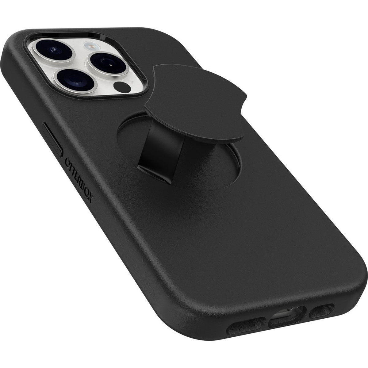 [OUTLET] iPhone 15 Pro スマホケース スマホカバー グリップ＆スタンド内蔵 MagSafe対応 耐衝撃 MILスペック Black(ブラック) OtterBox[オッターボックス] OtterGrip Symmetry[オッターグリップ シンメトリー] (77-93133)