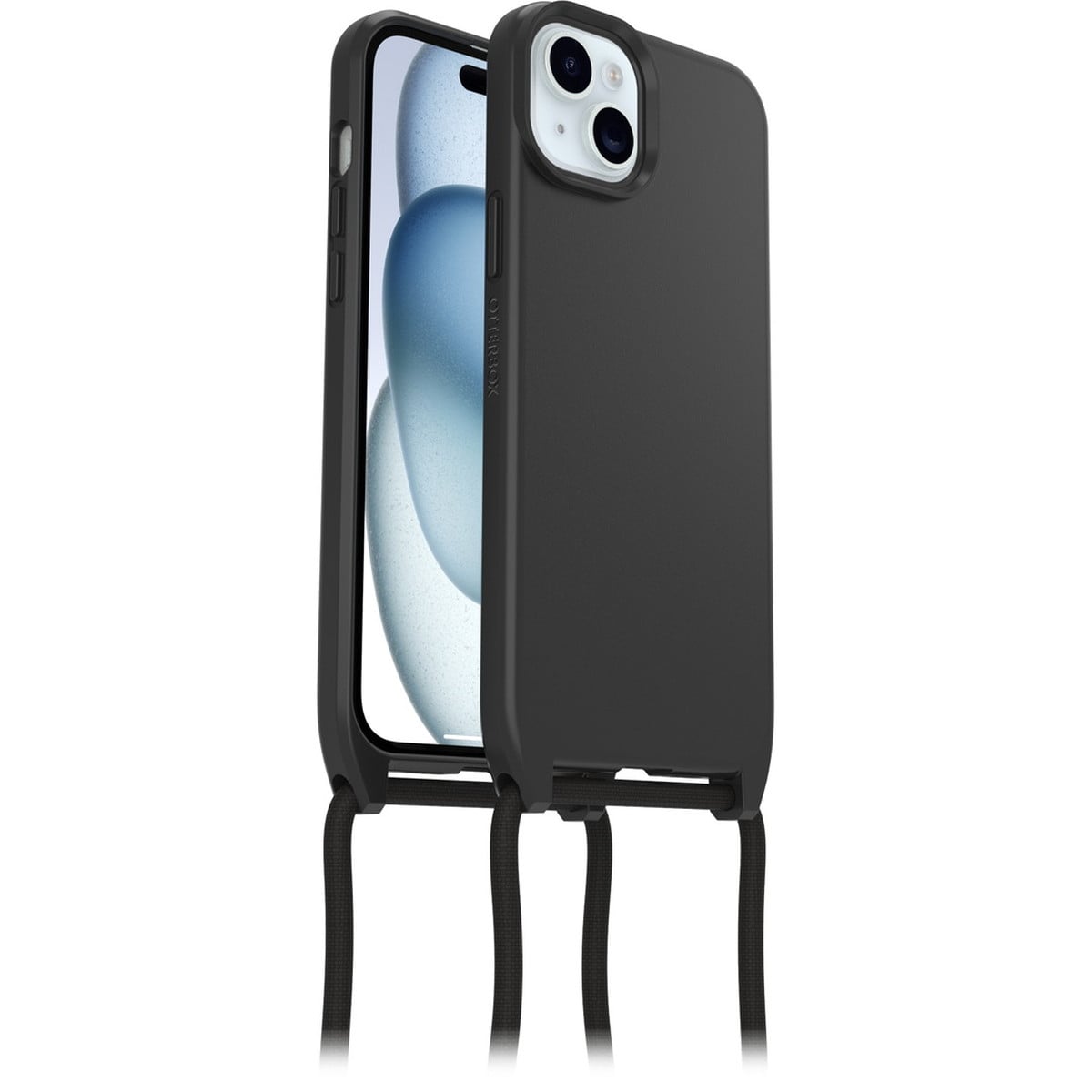 [OUTLET] iPhone 15 Plus スマホケース スマホカバー  ネックレス型 ネックストラップ付 耐衝撃 MagSafe対応 Black(ブラック) OtterBox[オッターボックス] React [リアクト] Necklace (77-93581)