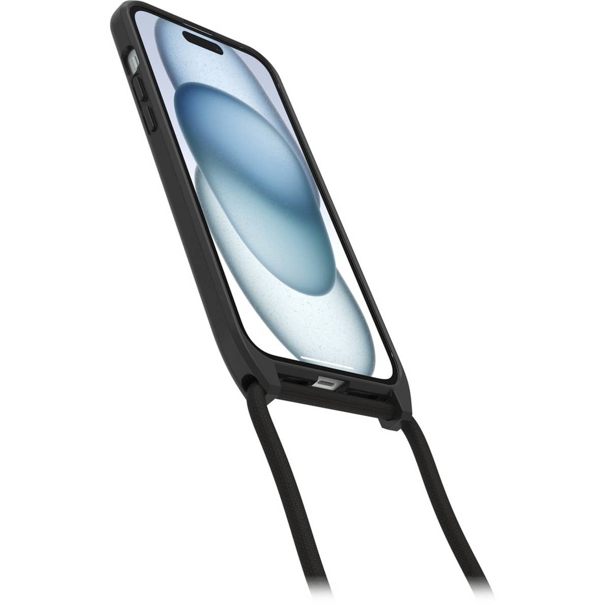 [OUTLET] iPhone 15 Plus スマホケース スマホカバー  ネックレス型 ネックストラップ付 耐衝撃 MagSafe対応 Black(ブラック) OtterBox[オッターボックス] React [リアクト] Necklace (77-93581)