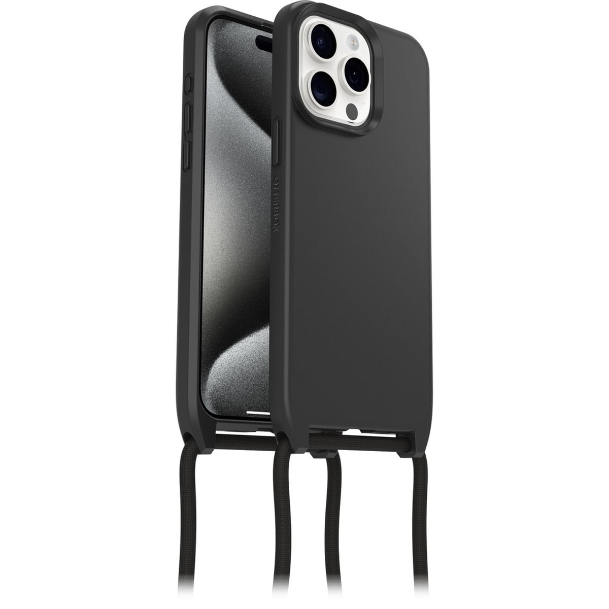 [OUTLET] iPhone 15 Pro Max スマホケース スマホカバー  ネックレス型 ネックストラップ付 耐衝撃 MagSafe対応 Black(ブラック) OtterBox[オッターボックス] React [リアクト] Necklace (77-93587)