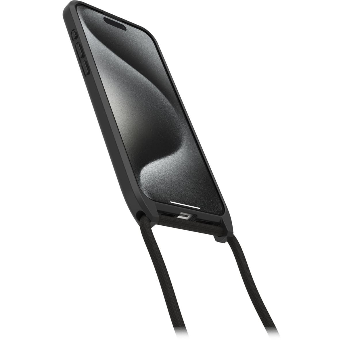 [OUTLET] iPhone 15 Pro Max スマホケース スマホカバー  ネックレス型 ネックストラップ付 耐衝撃 MagSafe対応 Black(ブラック) OtterBox[オッターボックス] React [リアクト] Necklace (77-93587)