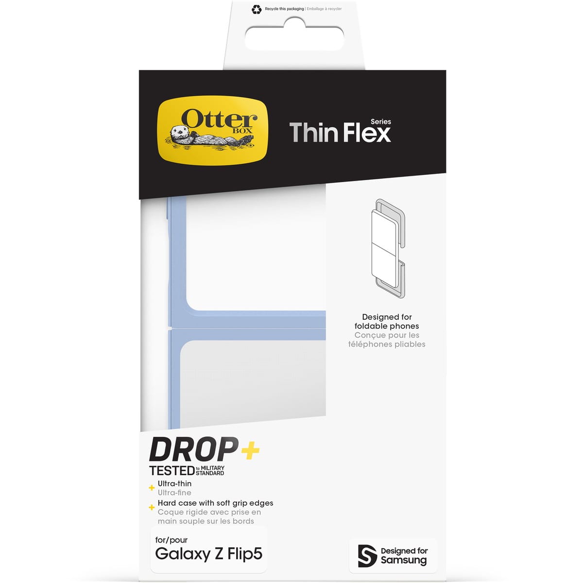 [OUTLET] Galaxy Z Flip5 ケース Thin Flex 耐衝撃 ドリームカムブルー OtterBox オッターボックス (77-93738)