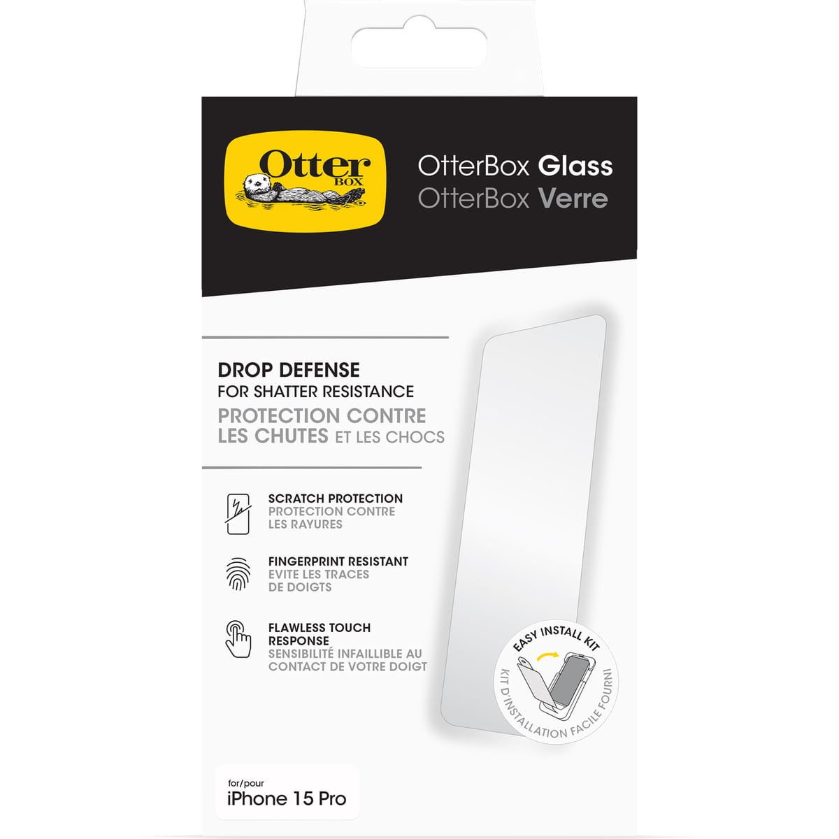 [OUTLET] iPhone 15 Pro フィルム Glass 耐衝撃 OtterBox オッターボックス (77-93921)