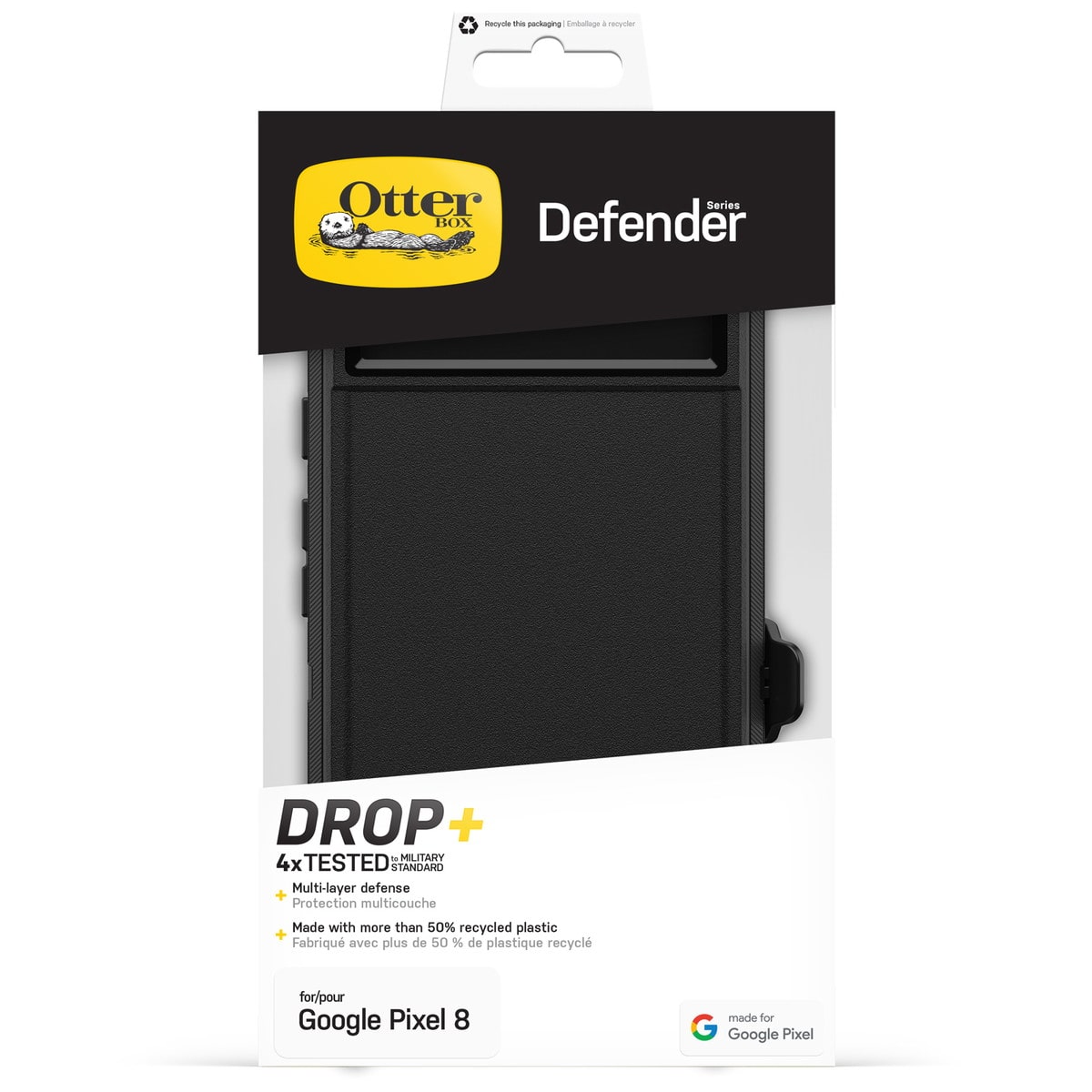 [OUTLET] Google Pixel 8 スマホケース スマホカバー ホルスタークリップ付 耐衝撃 MILスペック Black(ブラック) OtterBox[オッターボックス] Defender[ディフェンダー] (77-94192)