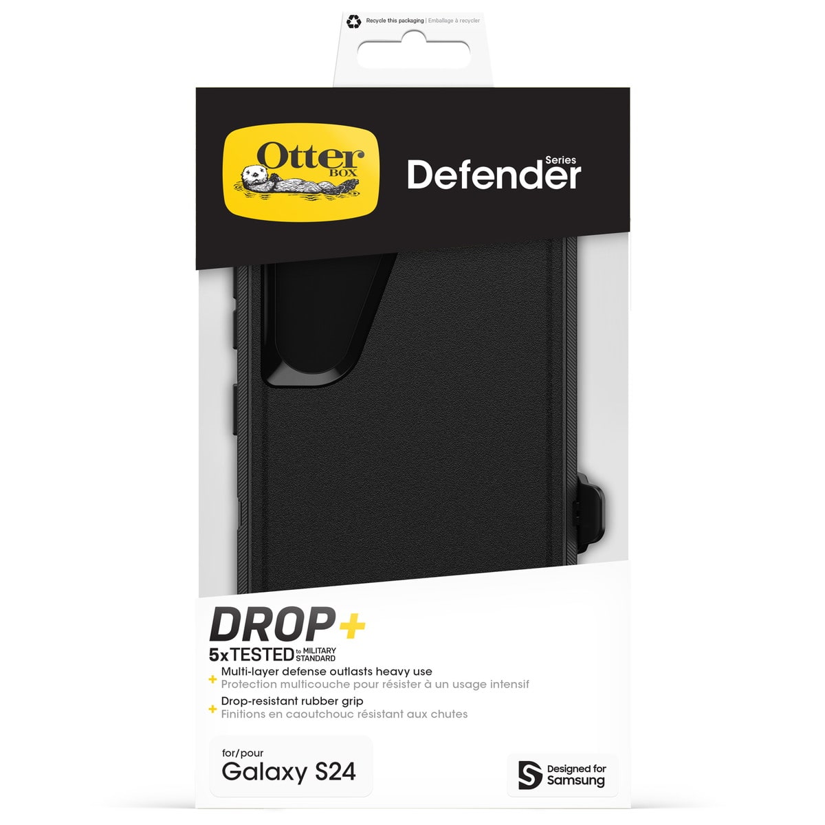 [OUTLET] Galaxy S24 スマホケース スマホカバー 耐衝撃 Black(ブラック) OtterBox[オッターボックス] Defender[ディフェンダー] (77-94480)