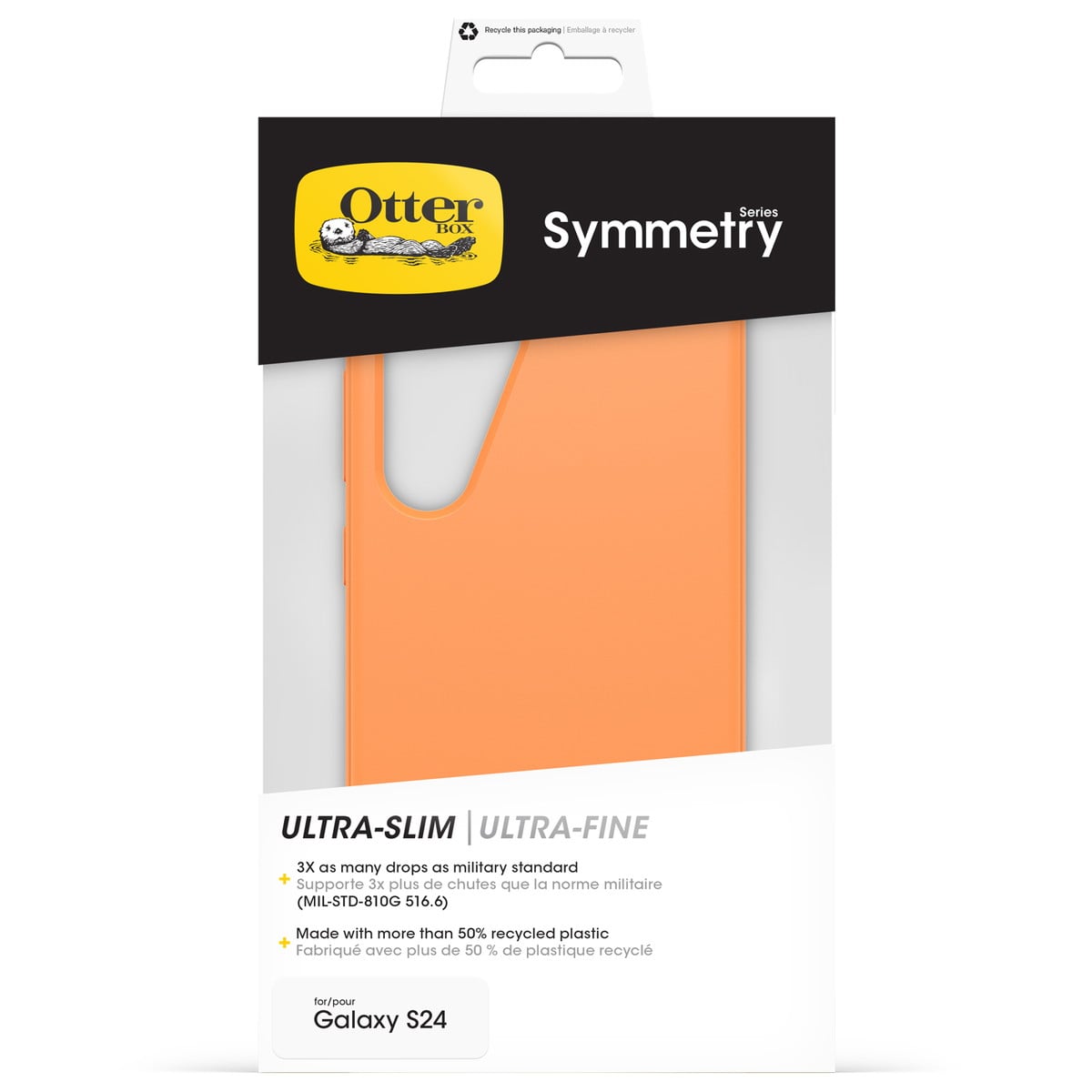 [OUTLET] Galaxy S24 スマホケース スマホカバー 耐衝撃 サンストーン(オレンジ) OtterBox[オッターボックス] Symmetry[シンメトリー] (77-94541)