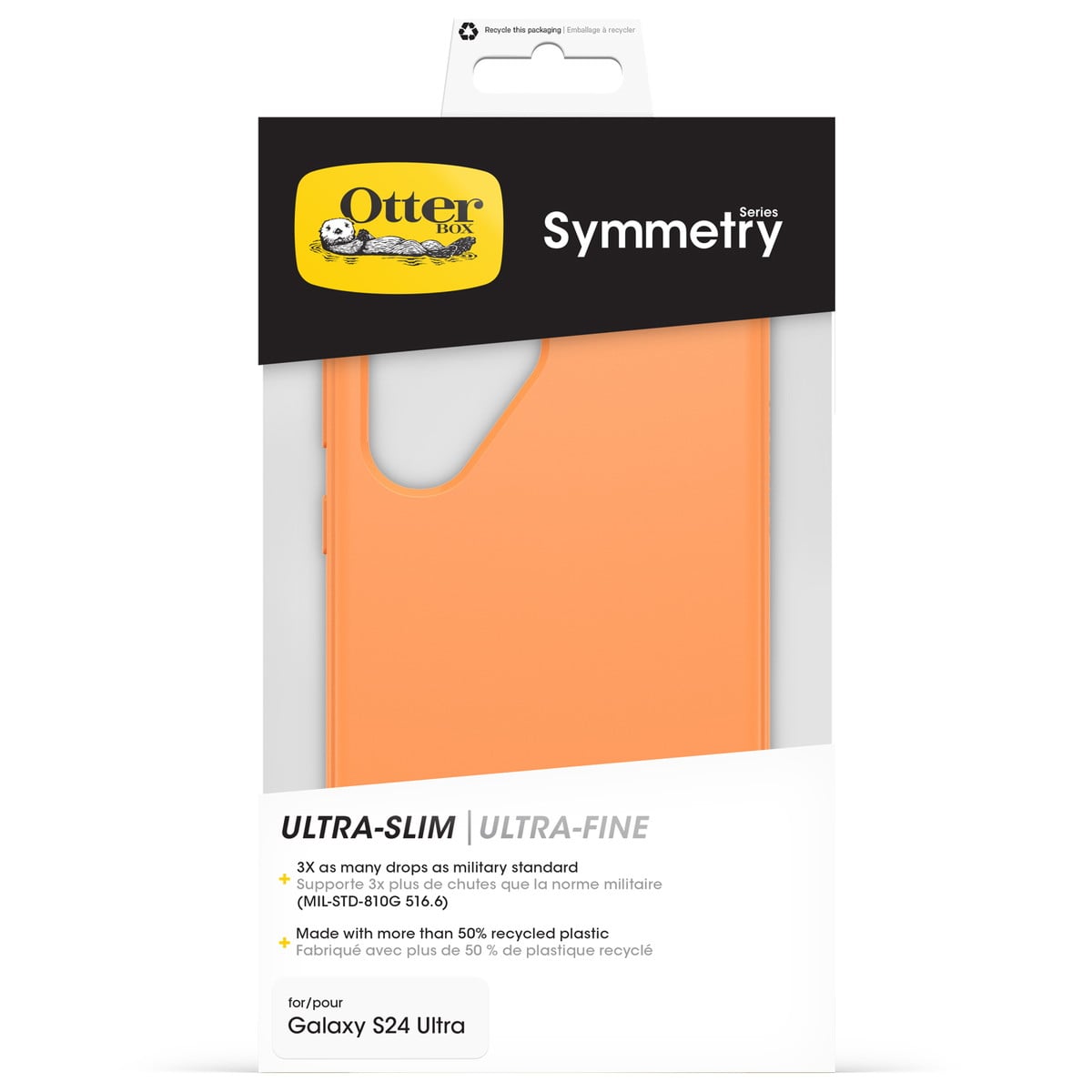 [OUTLET] Galaxy S24 Ultra スマホケース スマホカバー 耐衝撃 サンストーン(オレンジ) OtterBox[オッターボックス] Symmetry[シンメトリー] (77-94569)