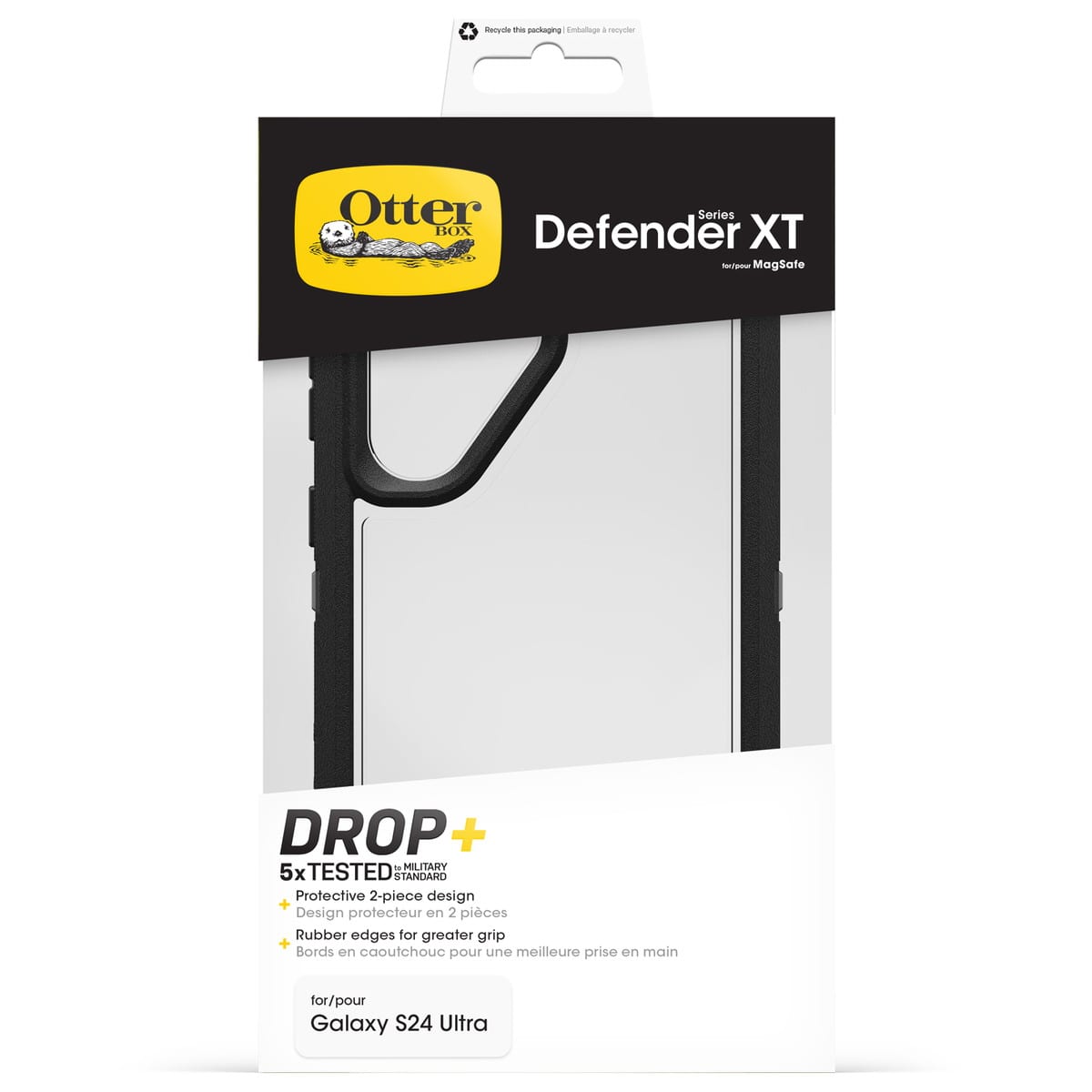 [OUTLET] Galaxy S24 Ultra スマホケース スマホカバー 耐衝撃 MILスペック MagSafe対応 ダークサイド(Clear/Black(クリア/ブラック)) OtterBox[オッターボックス] Defender[ディフェンダー] XT (77-94727)