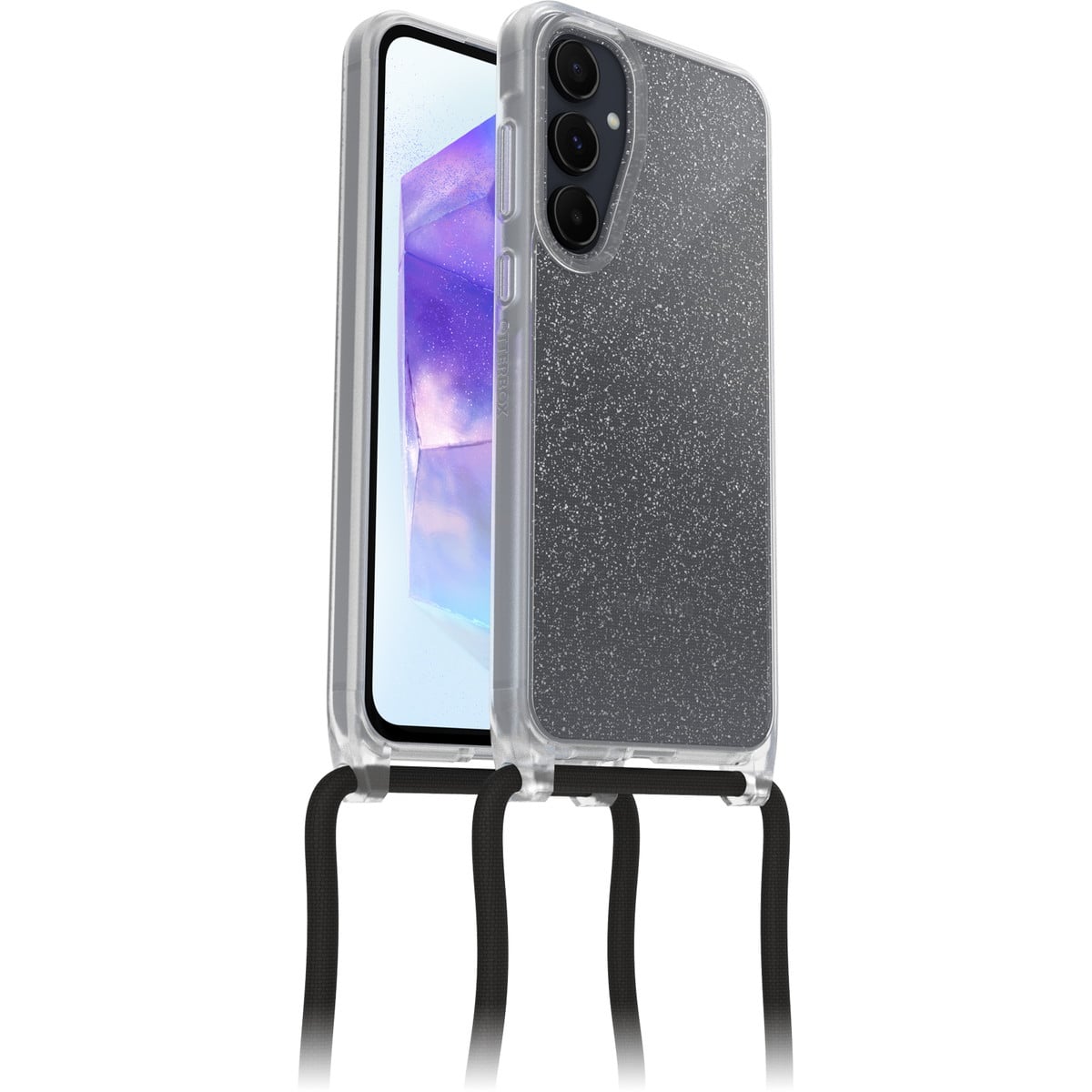 [OUTLET] Galaxy A55 5G スマホケース スマホカバー ネックレス型 ネックストラップ付 耐衝撃 スターダスト(Clear/クリア ラメ) OtterBox[オッターボックス] React [リアクト] Necklace (77-95423)