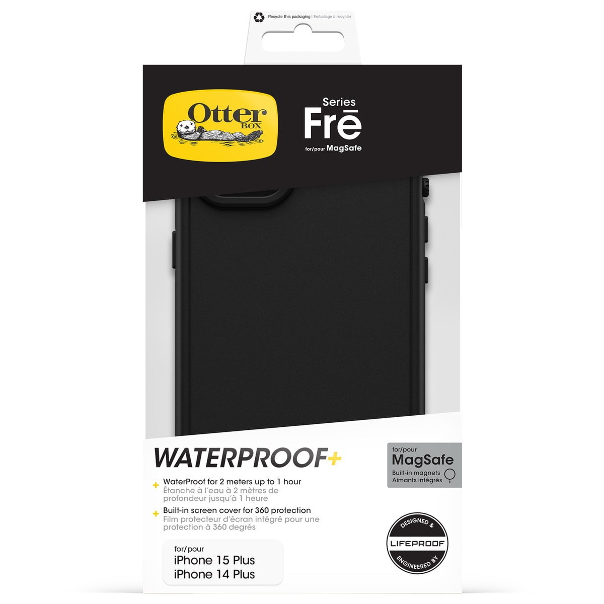 [OUTLET] iPhone 15 Plus ケース Fre MagSafe ブラック 77-95536 OtterBox オッターボックス (77-95536)