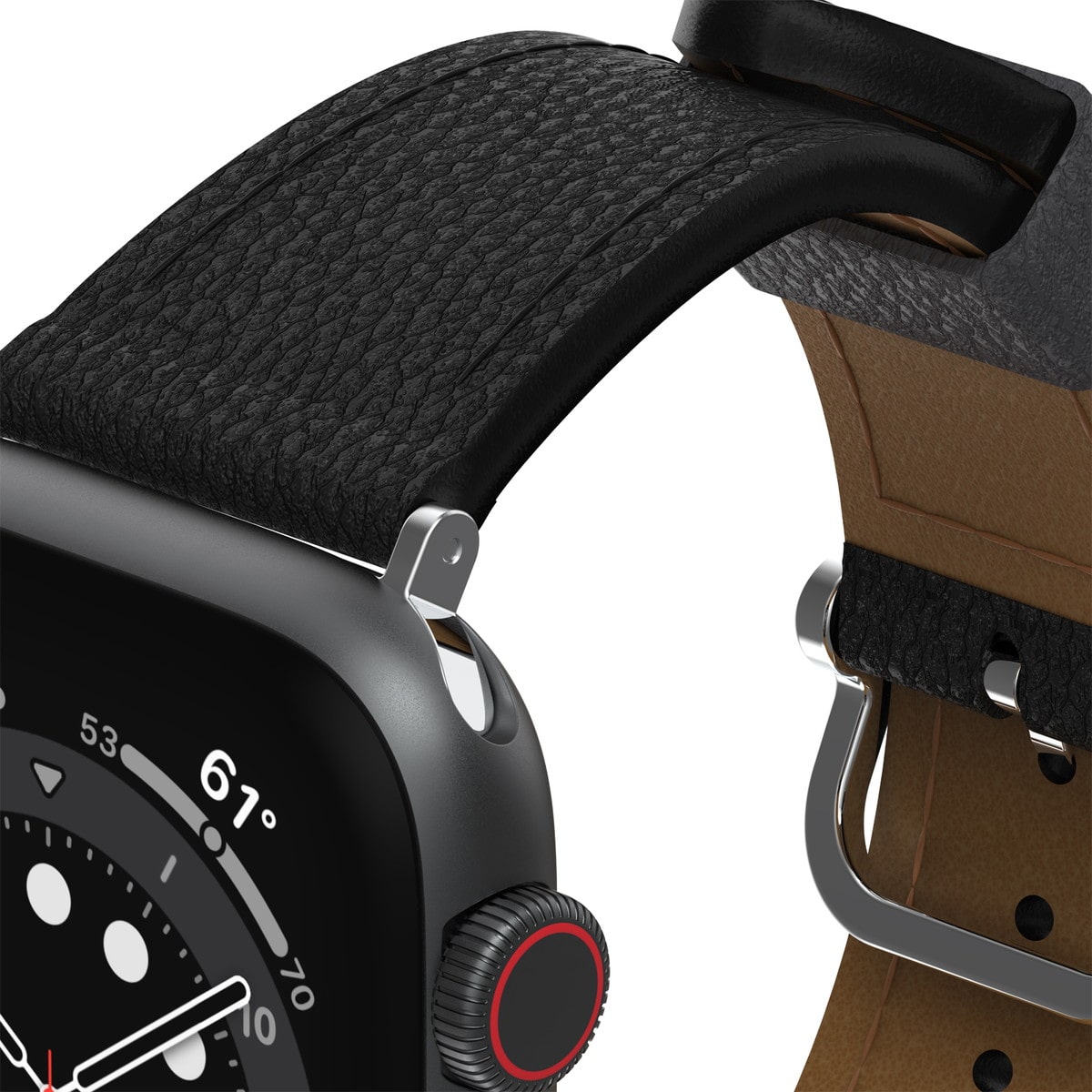 Apple Watch バンド (49/46/45/44mm)用 ブサボテンレザー フェイクレザー Black(ブラック) OtterBox[オッターボックス] グリーン 77-95600