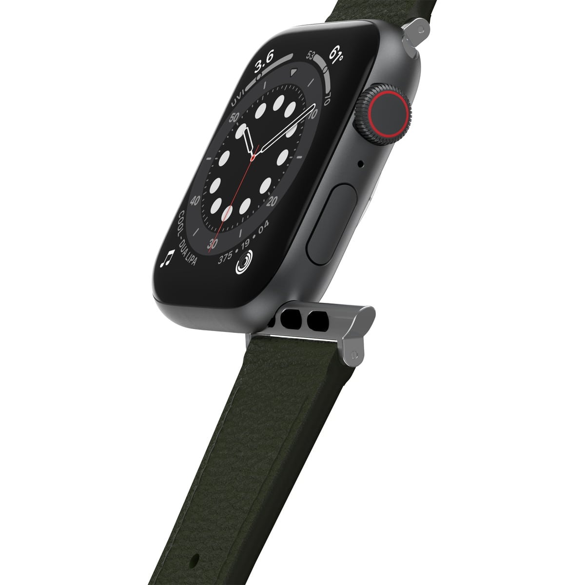 Apple Watchバンド (49/46/45/44mm) グリーン サボテンレザー フェイクレザー 色あせや傷に強い 通気性が良く快適 77-95601 OtterBox オッターボックス (77-95601) グリーン
