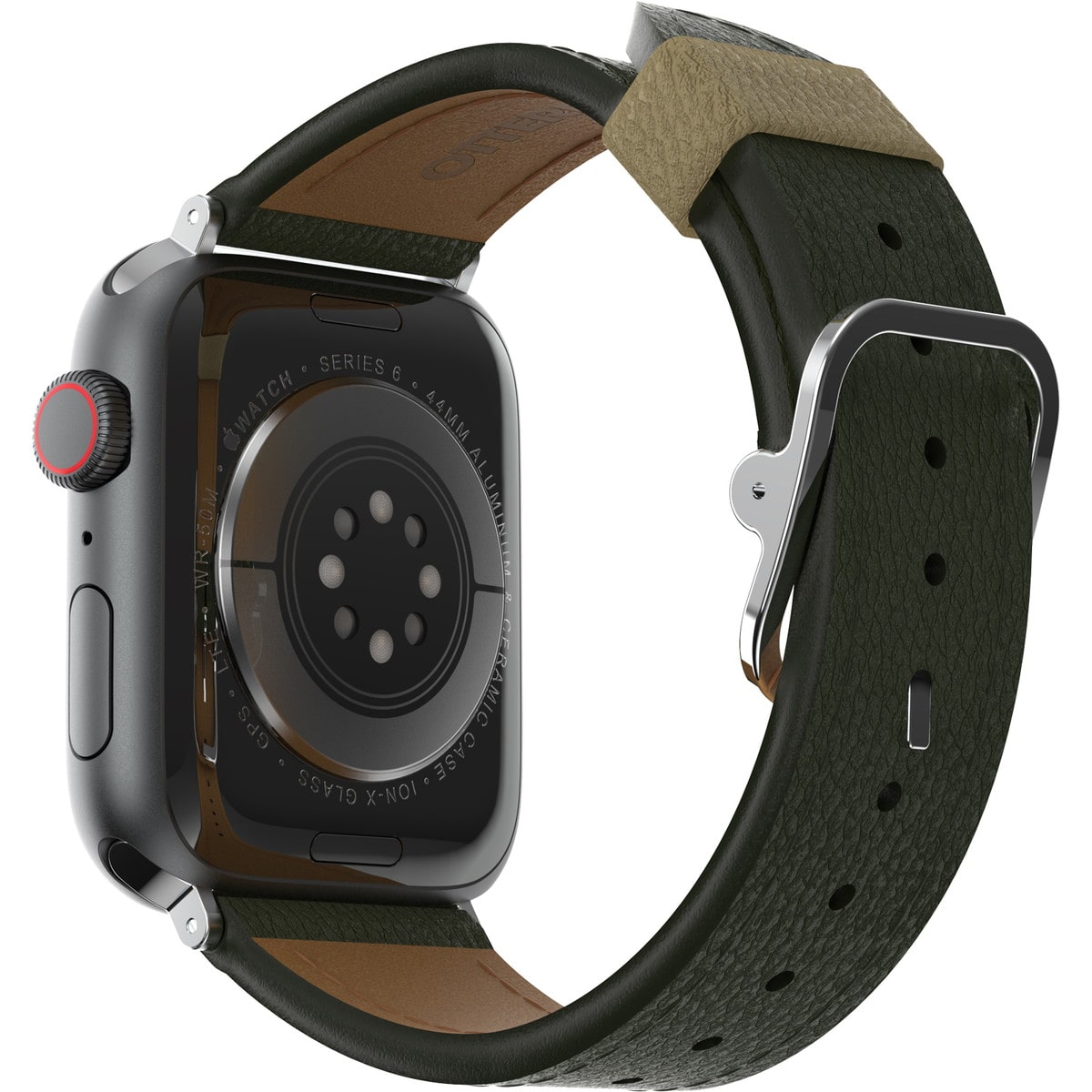 Apple Watchバンド (49/46/45/44mm) グリーン サボテンレザー フェイクレザー 色あせや傷に強い 通気性が良く快適 77-95601 OtterBox オッターボックス (77-95601) グリーン