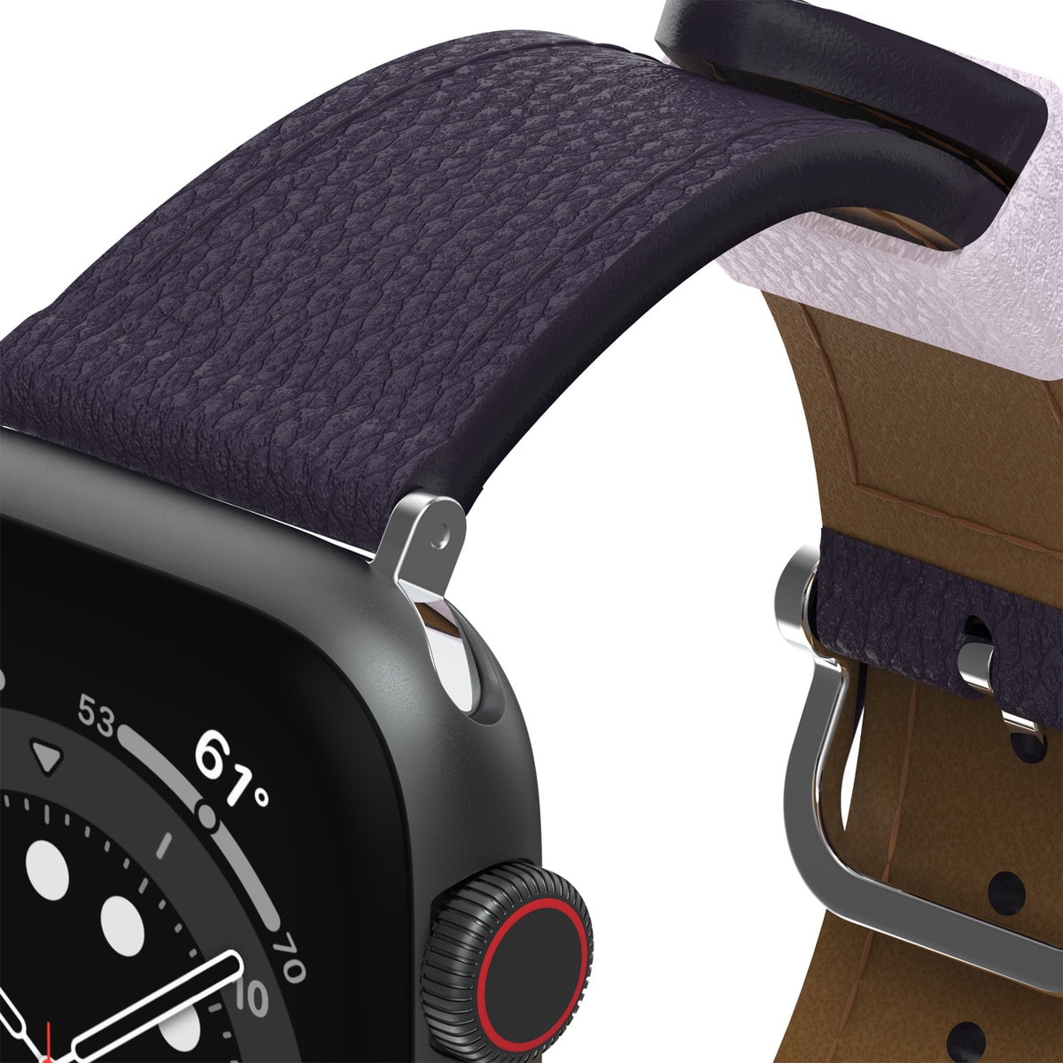 Apple Watchバンド (49/46/45/44mm) パープル サボテンレザー フェイクレザー 色あせや傷に強い 通気性が良く快適 77-95603 OtterBox オッターボックス (77-95603) パープル