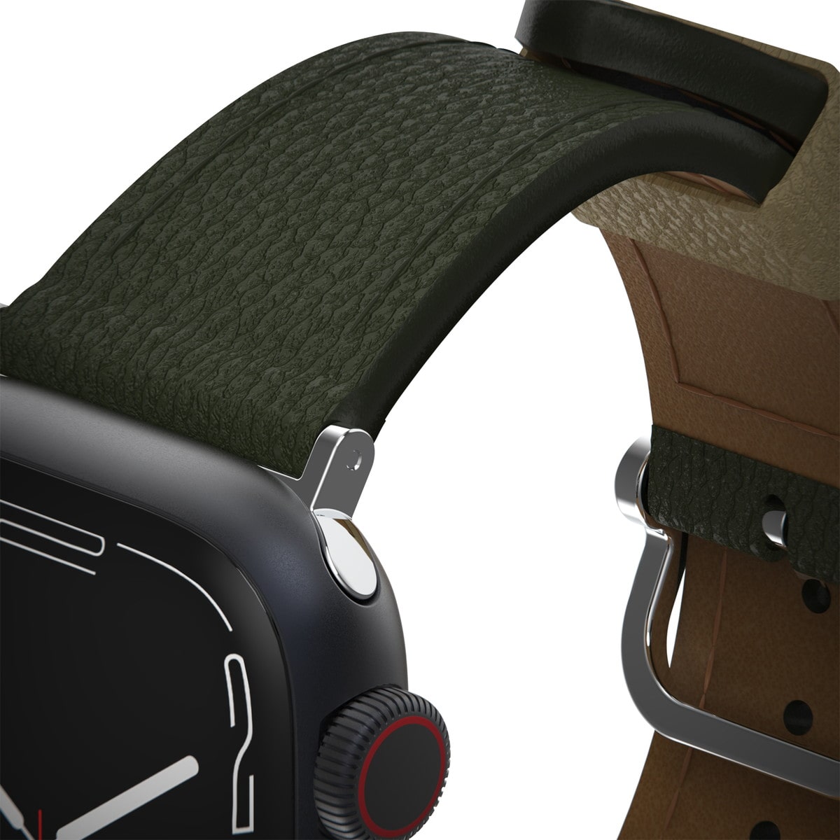 Apple Watchバンド (42/41/40/38mm) グリーン サボテンレザー フェイクレザー 色あせや傷に強い 通気性が良く快適 77-95605 OtterBox オッターボックス (77-95605) グリーン