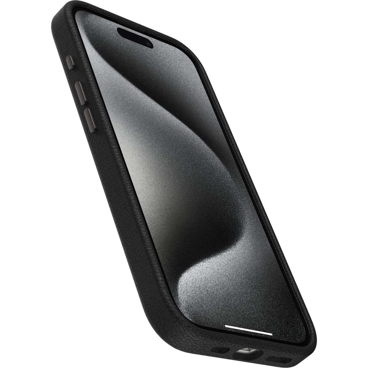 [OUTLET] iPhone 15 Pro スマホケース スマホカバー フェイクレザー Noir Ash Black(ブラック) OtterBox[オッターボックス] Symmetry Cactus Leather[シンメトリー サボテレザー] (77-95749)