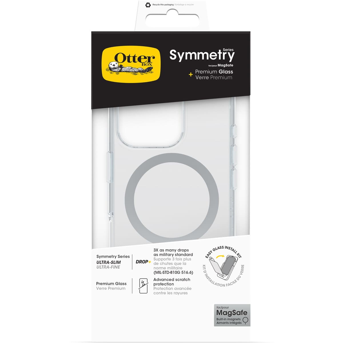 iPhone 16 Pro ケース＋ガラス フィルム Symmetry Clear MagSafe + Premium Glass クリア OtterBox オッターボックス (78-81451)