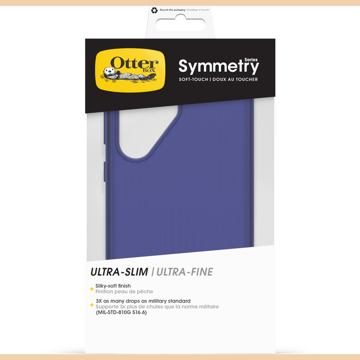 [OUTLET] Galaxy S25 Ultra  スマホケース スマホカバー Symmetry Soft-Touch 耐衝撃 クリアブルー デンバーダスク (77-97579) パープル