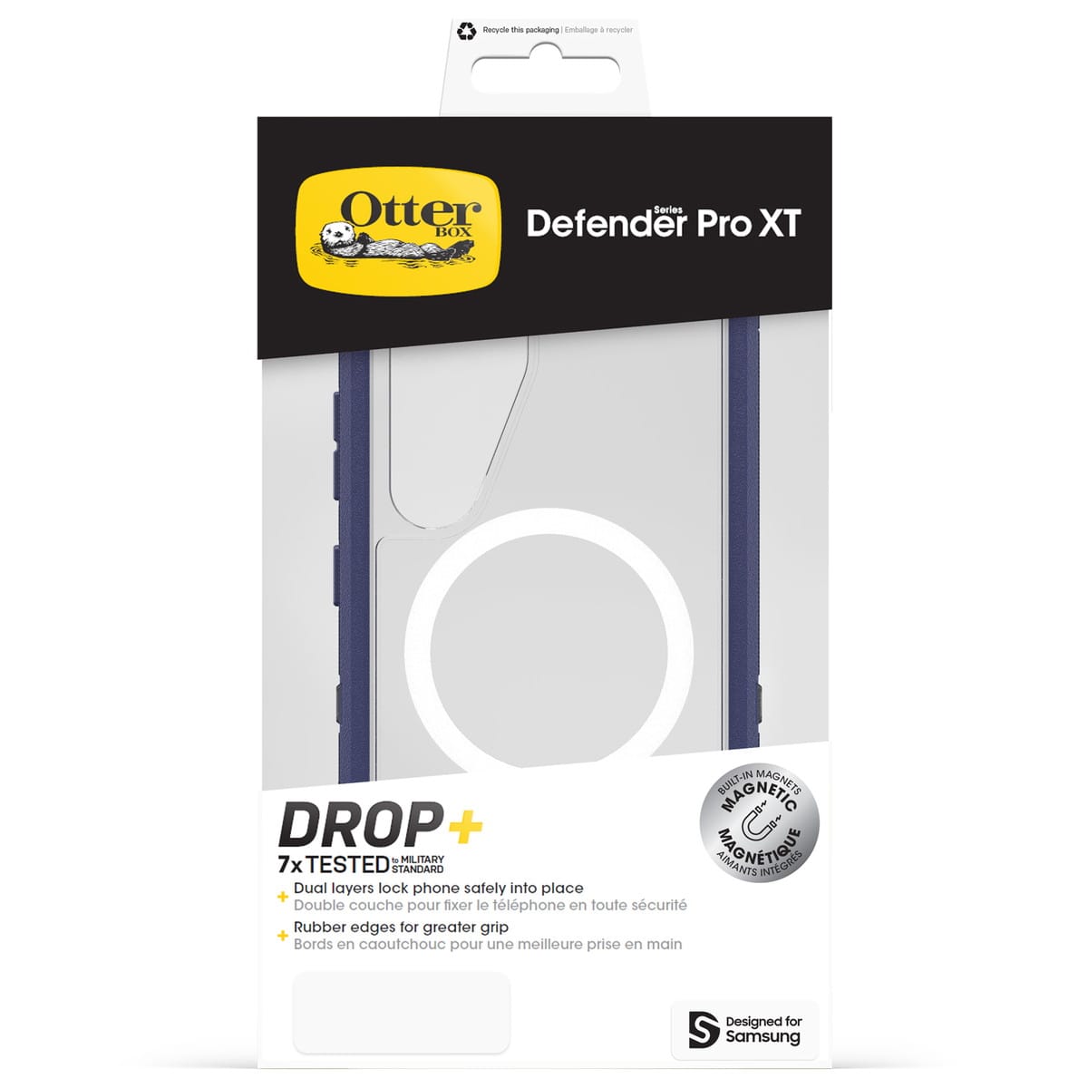 [OUTLET] Galaxy S25  スマホケース スマホカバー Defender XT Clear Magnets 耐衝撃 クリア パープル デンバーダスク (77-97581) パープルクリア