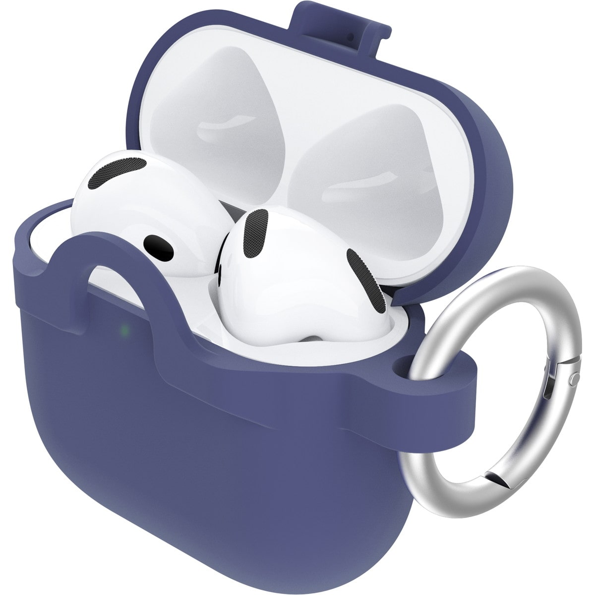 [OUTLET] AirPods（第4世代）ケース ワイヤレス充電対応 耐衝撃 カラビナ付き パープル スペースカデット (77-97894) パープル
