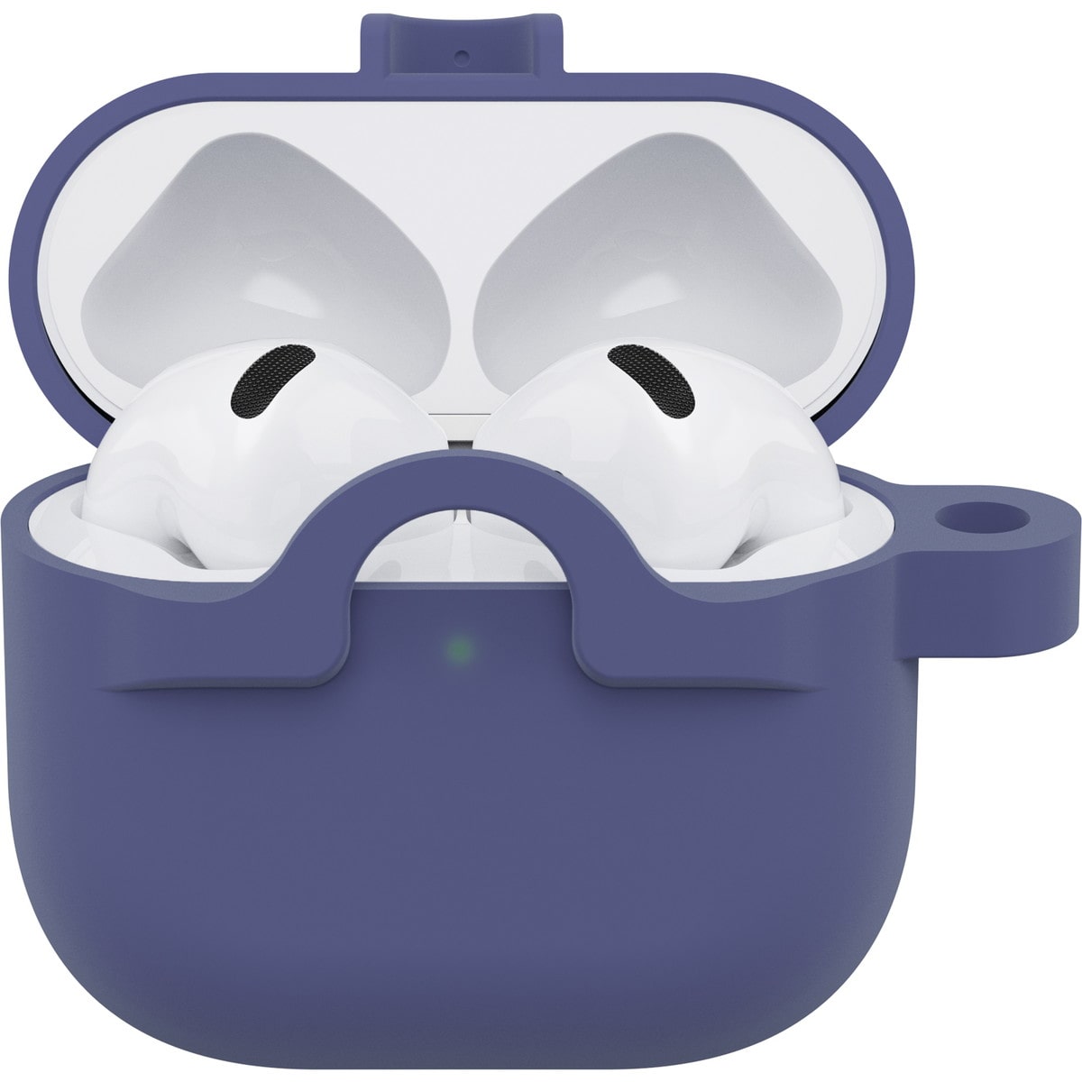 [OUTLET] AirPods（第4世代）ケース ワイヤレス充電対応 耐衝撃 カラビナ付き パープル スペースカデット (77-97894) パープル