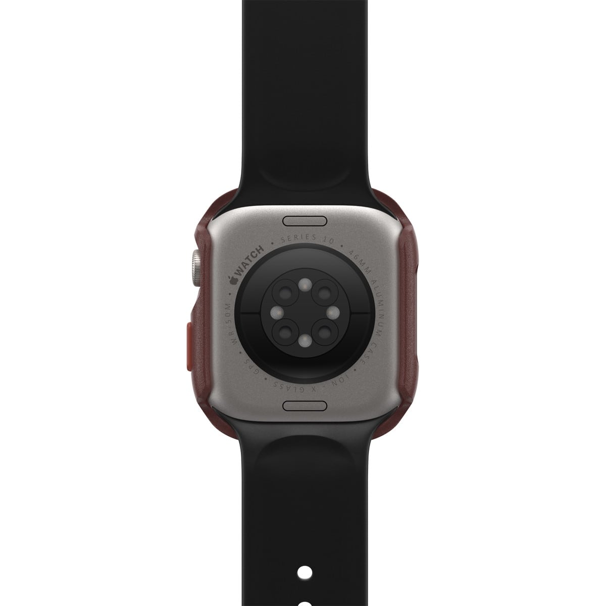 AppleWatch Series 10 アップルウォッチ10対応 46mm用カバー Watch Bumper ブラウン ワインレッド ユニオンステーション (77-97898) ブラウン