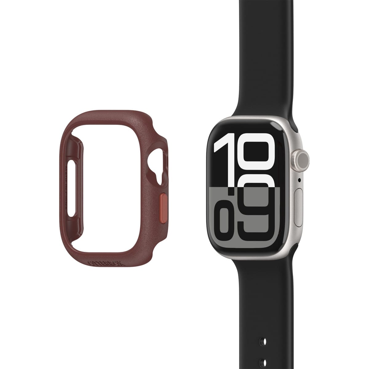 AppleWatch Series 10 アップルウォッチ10対応 46mm用カバー Watch Bumper ブラウン ワインレッド ユニオンステーション (77-97898) ブラウン