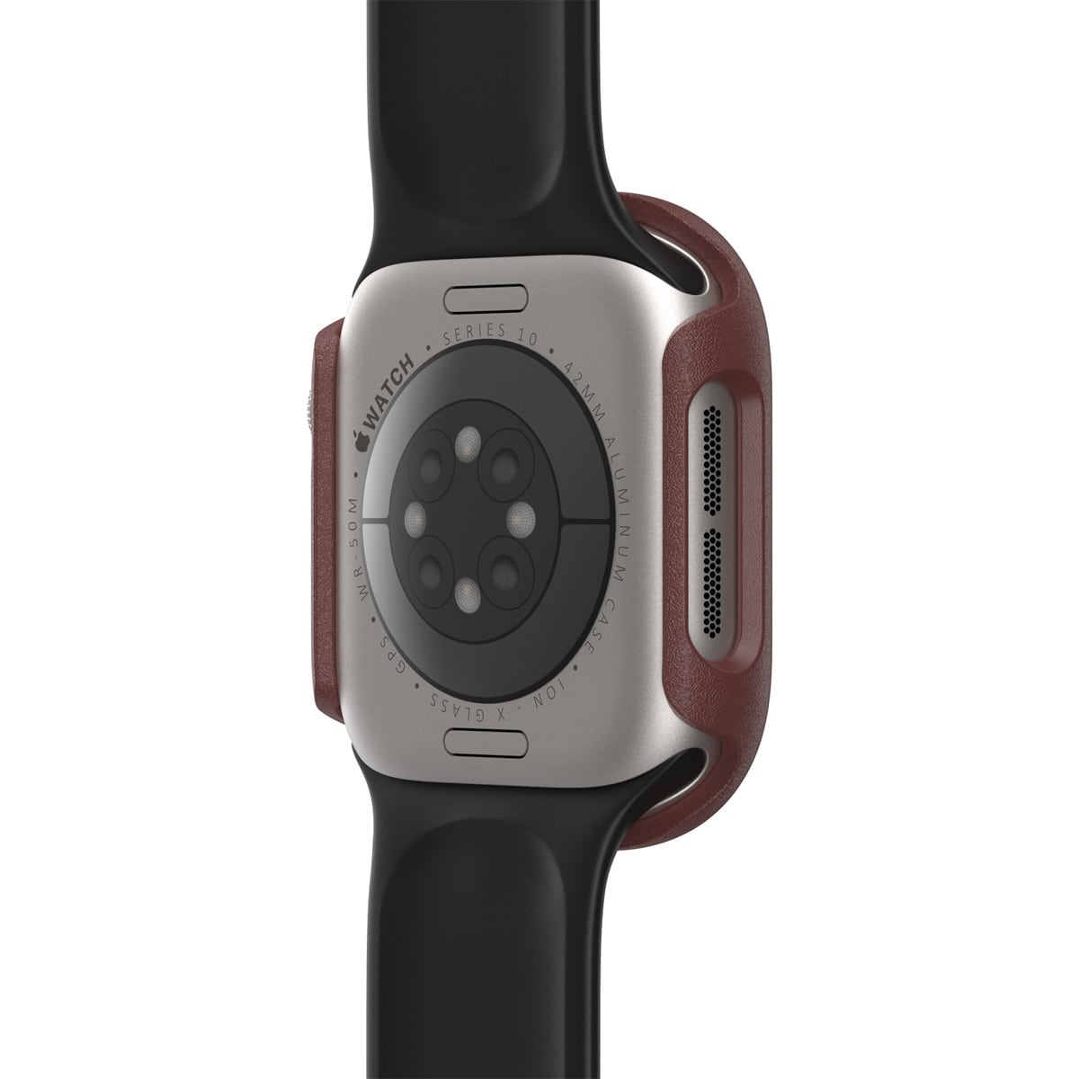 AppleWatch Series 10 アップルウォッチ10対応 42mm用カバー Watch Bumper ブラウン ワインレッド ユニオンステーション (77-97904) ブラウン