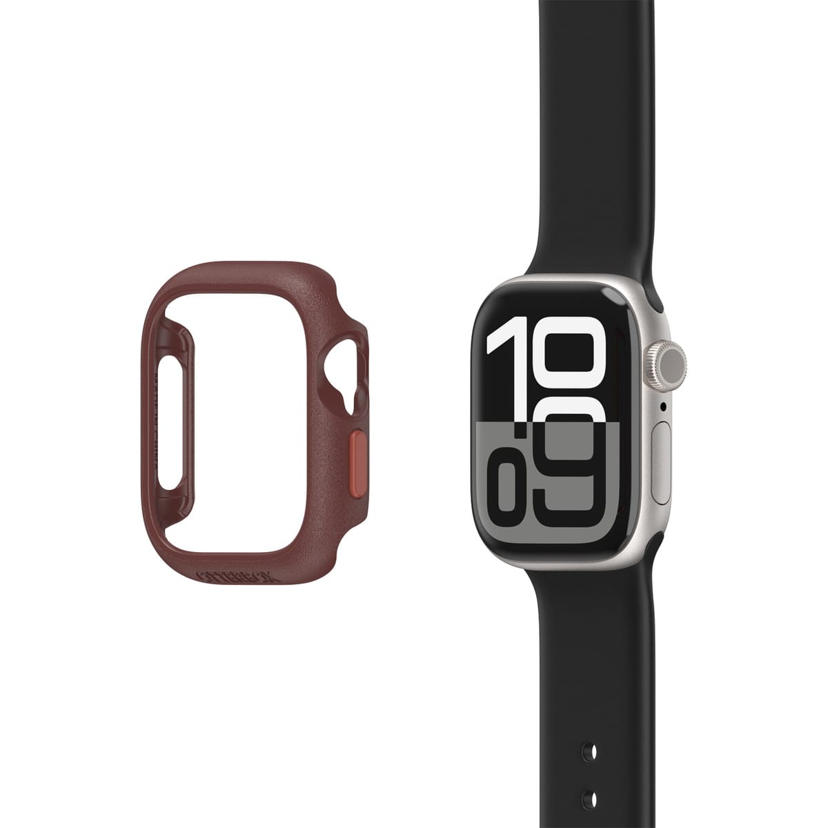 AppleWatch Series 10 アップルウォッチ10対応 42mm用カバー Watch Bumper ブラウン ワインレッド ユニオンステーション (77-97904) ブラウン