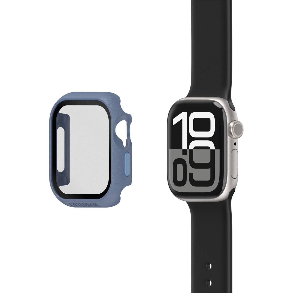 AppleWatch Series 10 アップルウォッチ10対応 42mm用カバー Eclipse Case スクリーンプロテクタ一体型 ブルー ベイビーブルージーンズ (77-97912) ブルー