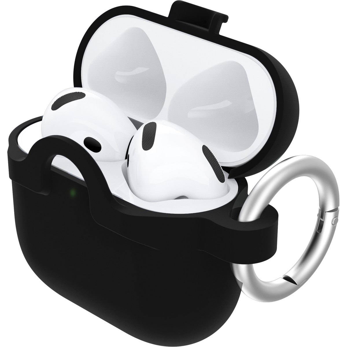 [OUTLET] AirPods（第4世代）ケース 耐衝撃 カラビナ付き ブラック (77-97891) ブラック