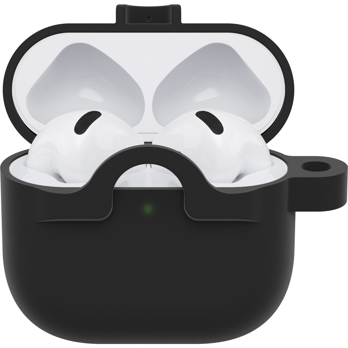 [OUTLET] AirPods（第4世代）ケース 耐衝撃 カラビナ付き ブラック (77-97891) ブラック