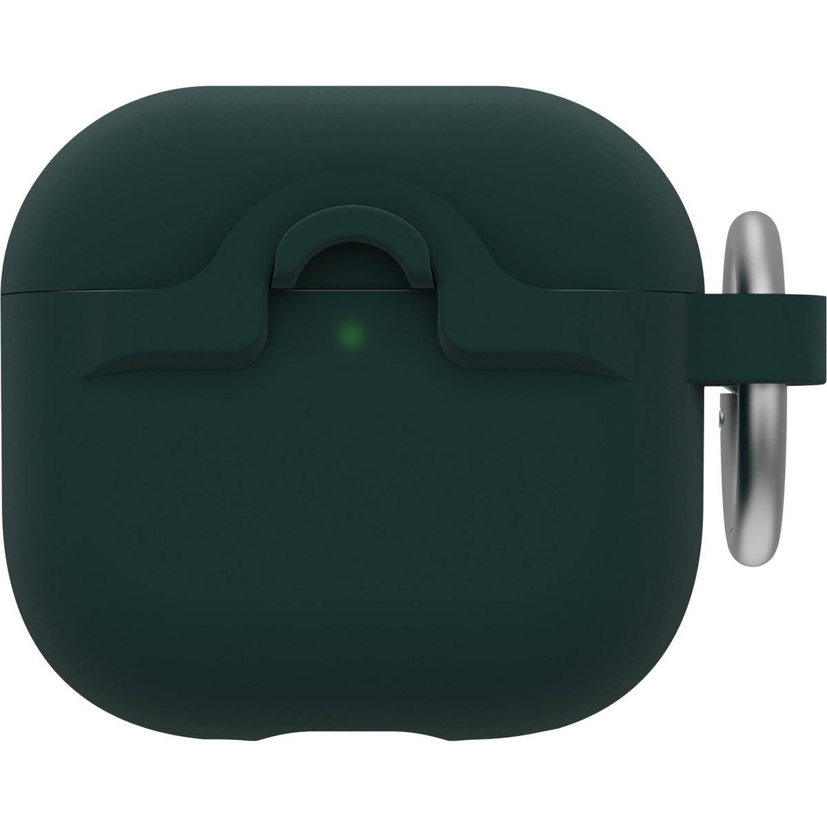 [OUTLET] AirPods（第4世代）ケース ワイヤレス充電対応 耐衝撃 カラビナ付き グリーン 深緑 ジュビリー (77-97893) グリーン