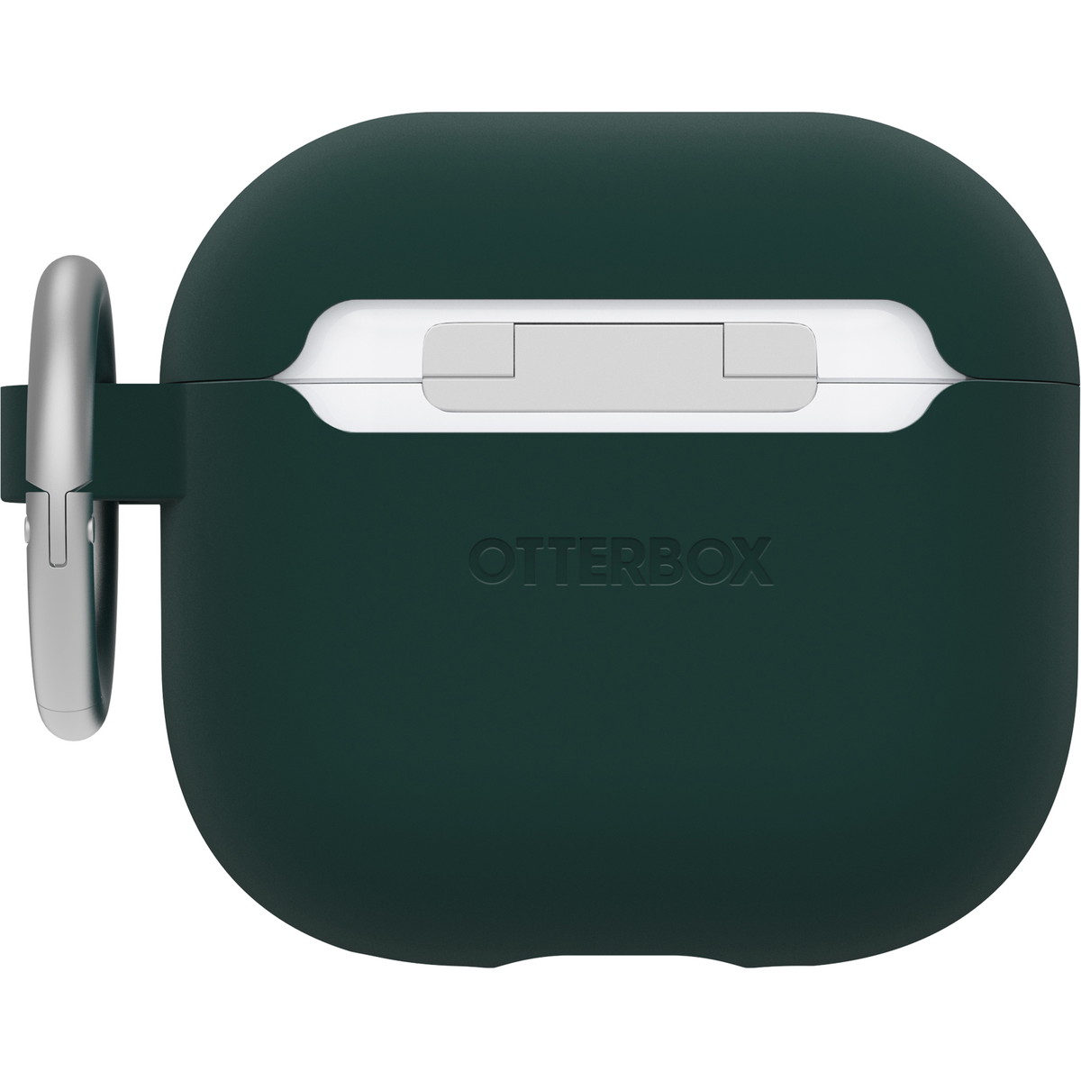 [OUTLET] AirPods（第4世代）ケース ワイヤレス充電対応 耐衝撃 カラビナ付き グリーン 深緑 ジュビリー (77-97893) グリーン