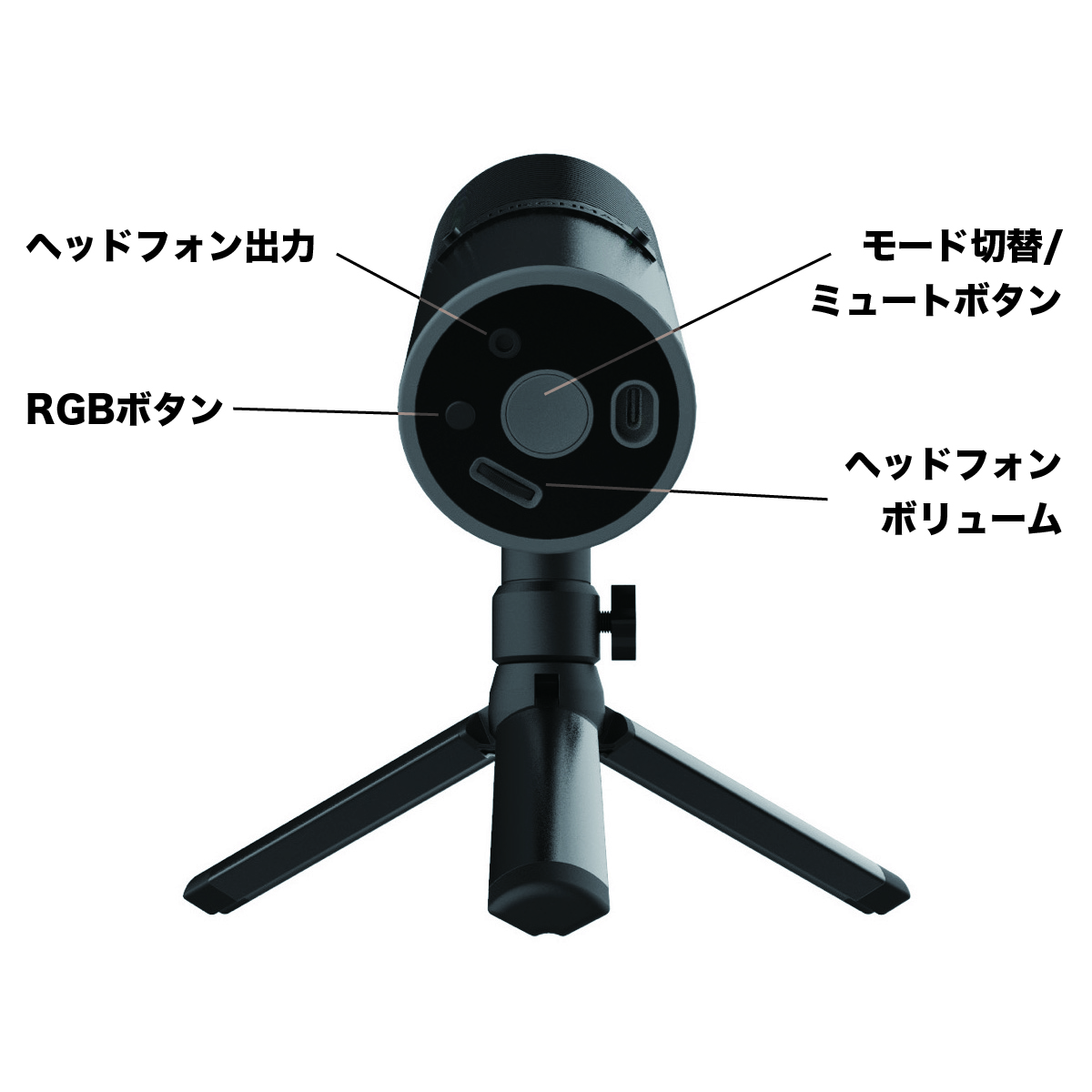 ストリーミング マイク USBマイクロフォン Pulse RGB M8Pro Thronmax[スロンマックス] (MG-M8PRO) ブラック