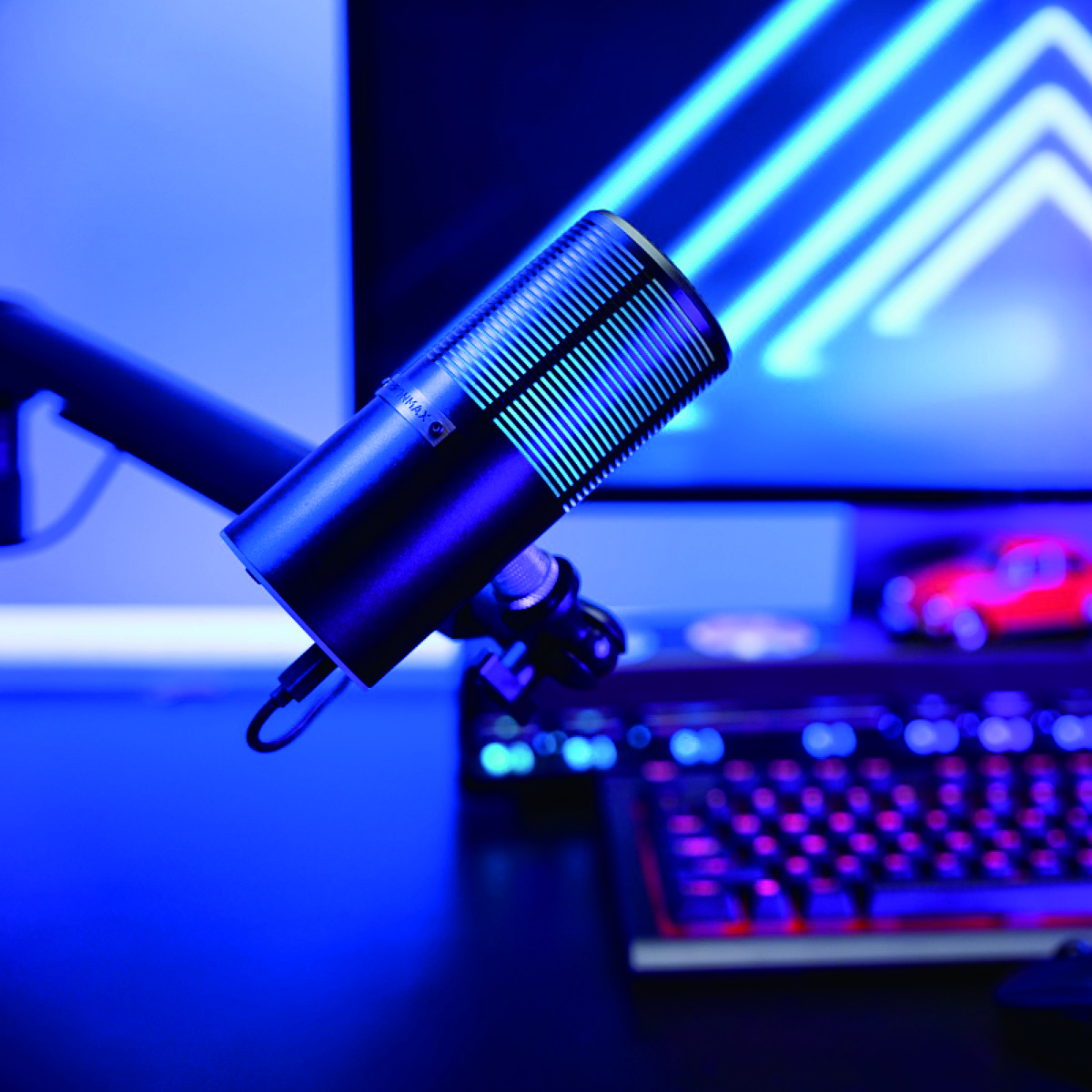 ストリーミング マイク USBマイクロフォン Pulse RGB M8Pro Thronmax[スロンマックス] (MG-M8PRO) ブラック