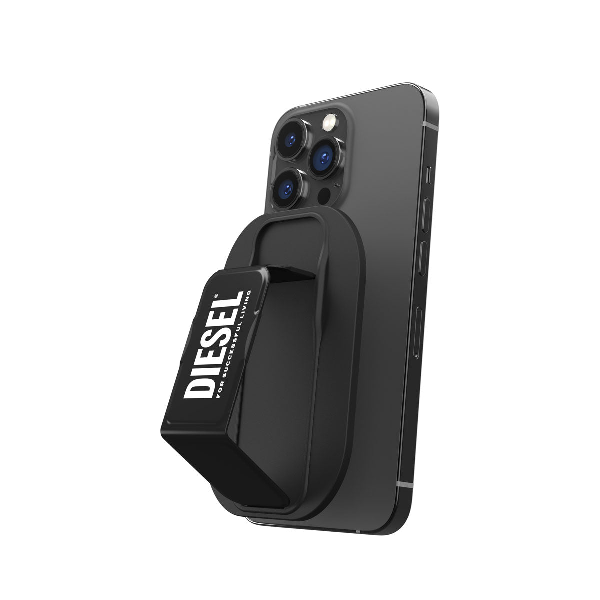 [OUTLET] スマホグリップ スマホスタンド MagSafe対応 Black(ブラック) Universal GripStand ユバーサルタイプ ロゴ DIESEL[ディーゼル] ブラック 50111