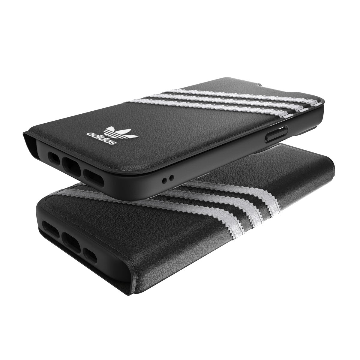 [OUTLET] iPhone 14 スマホケース スマホカバー BOOKLET SAMBA(サンバ)シリーズ Black(ブラック)/White(ホワイト) ロゴ 手帳型 カードスリットあり adidas Originals[アディダス オリジナルス] ブラック 50195 (GC2940)