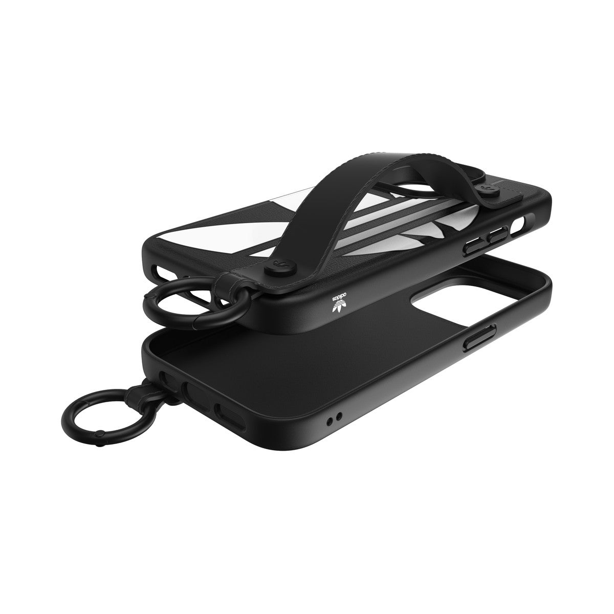 [OUTLET] iPhone 14 Pro スマホケース スマホカバー Big Logo Black(ブラック) ハンドストラップ/ハンドベルト/リング付 adidas Originals[アディダス オリジナルス] ブラック 50214 (GC2981)
