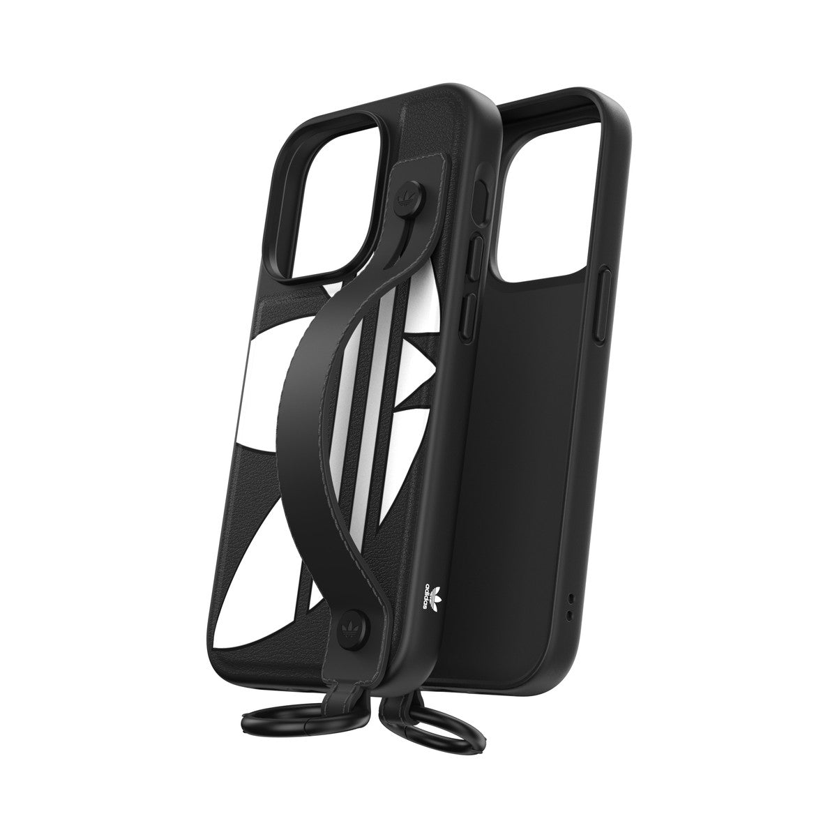 [OUTLET] iPhone 14 Pro スマホケース スマホカバー Big Logo Black(ブラック) ハンドストラップ/ハンドベルト/リング付 adidas Originals[アディダス オリジナルス] ブラック 50214 (GC2981)