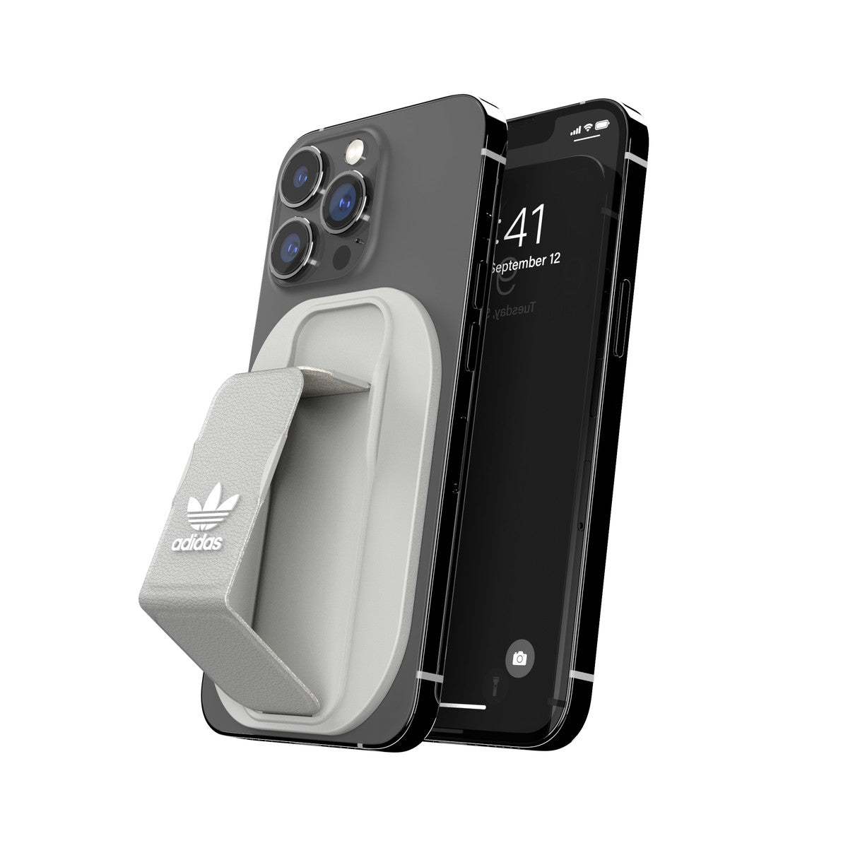 [OUTLET] スマホグリップ スマホスタンド MagSafe対応 Silver(シルバー) ロゴ グレー adidas Originals[アディダス オリジナルス] シルバー 50323 (GC3000)