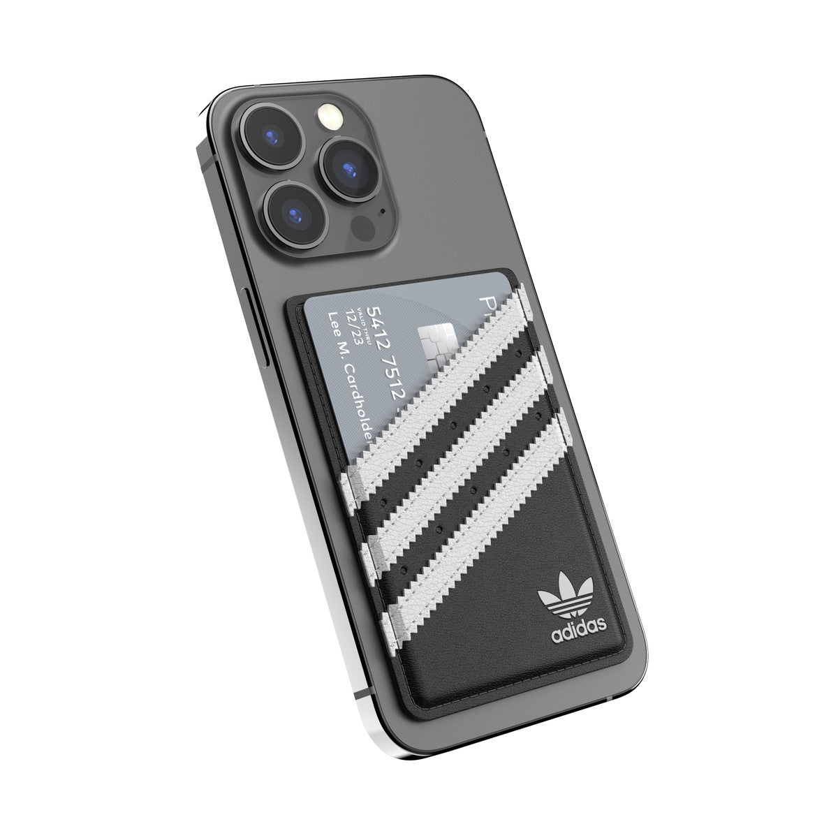 [OUTLET] スマホ用カードケース ユニバーサルポケット MagSafe対応 SAMBA(サンバ)シリーズ Black(ブラック)/White(ホワイト) ロゴ didas Originals[アディダス オリジナルス] (50325(GC3002))