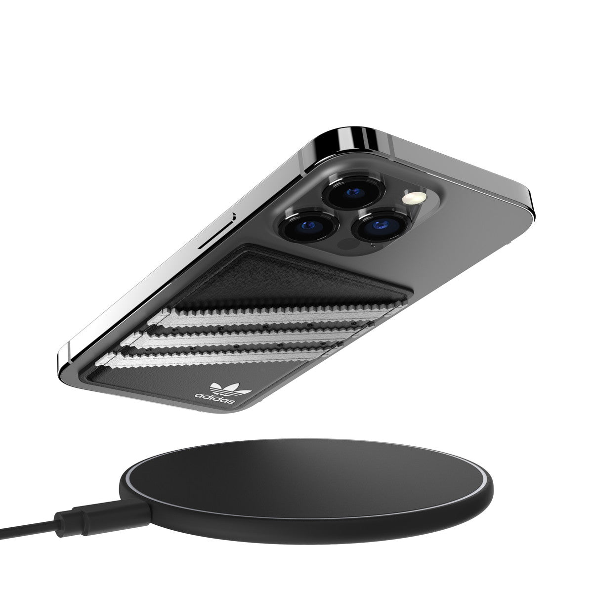 [OUTLET] スマホ用カードケース ユニバーサルポケット MagSafe対応 SAMBA(サンバ)シリーズ Black(ブラック)/White(ホワイト) ロゴ didas Originals[アディダス オリジナルス] (50325(GC3002))